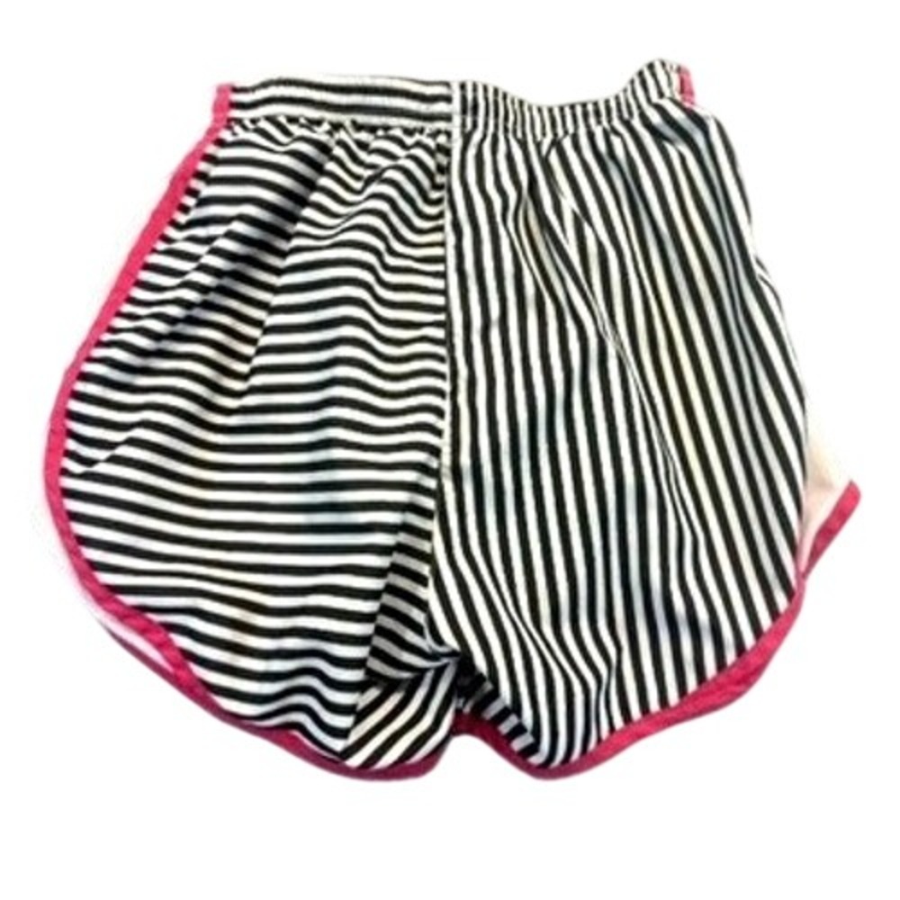 Nike Dri-FIT Tempo Running Shorts Womens XS Black White Striped Pink Trim